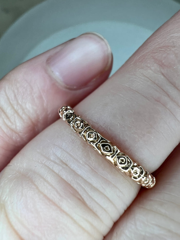 Celeste Textured Wedding Band in 2mm