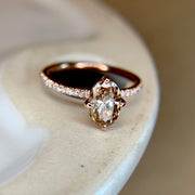 Milly 1.10ct Oval Champagne Diamond Engagement Ring