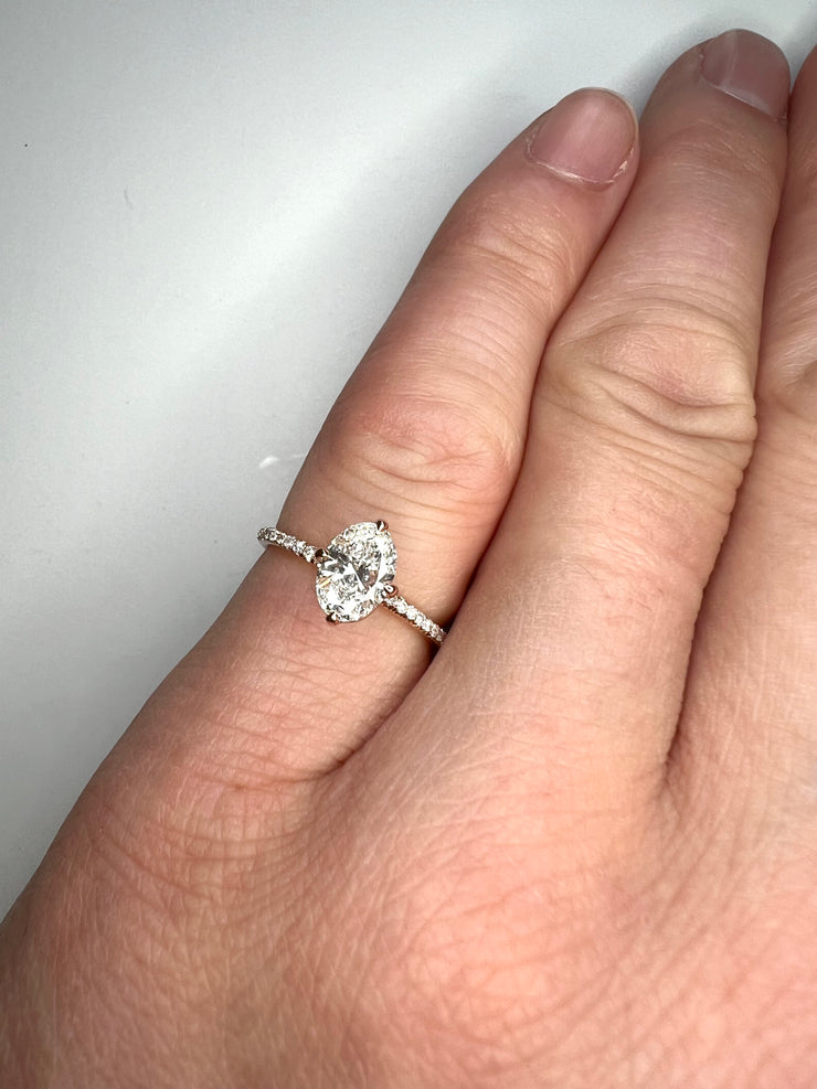 1.01 carat oval diamond ring deals