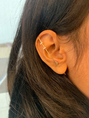 Gold & Diamond Ear Needle