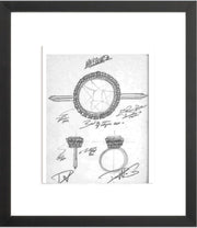 MARQUESA Engagement Ring Sketch (Framed Print)