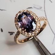 Purple Sapphire engagement ring by DANA WALDEN.