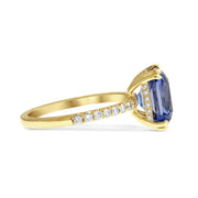 Side View - Hidden Halo Iris 4ct Blue-Purple Sapphire Engagement Ring with Secret Diamonds