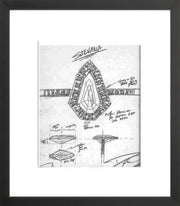 SILVANA Engagement Ring Sketch (Framed Print)
