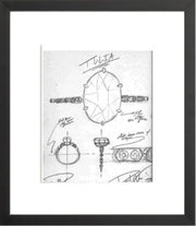 TULIA Engagement Ring Sketch (Framed Print)
